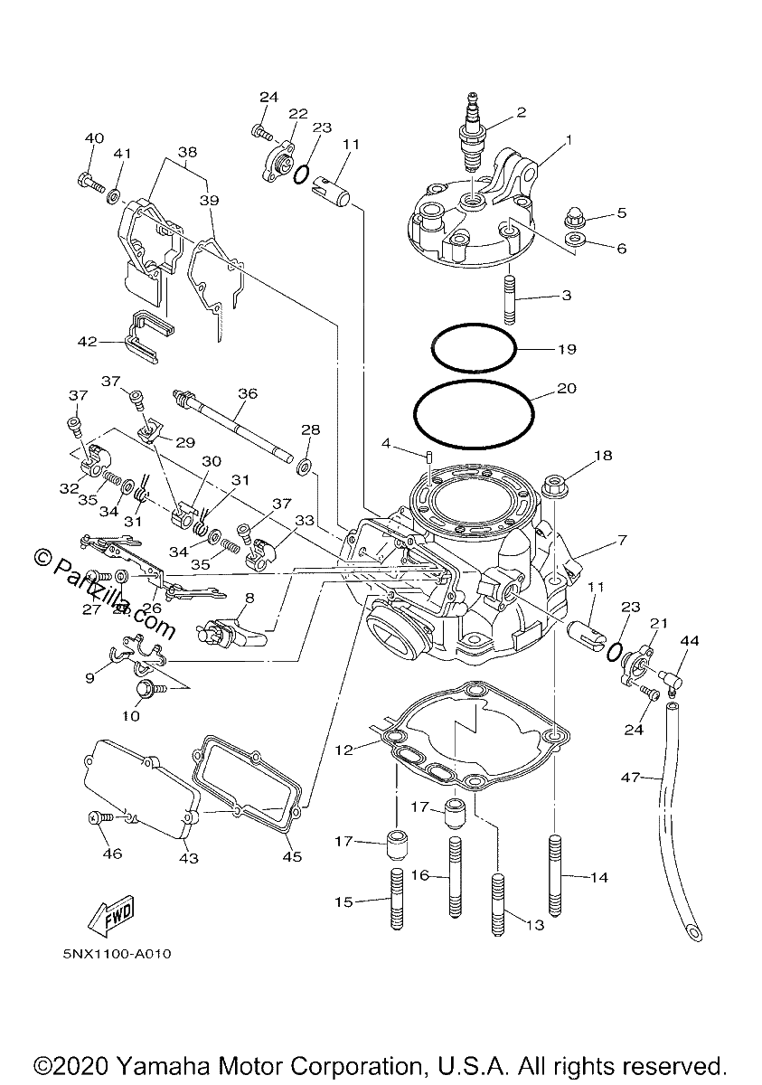 Diagrama de CYLINDER HEAD