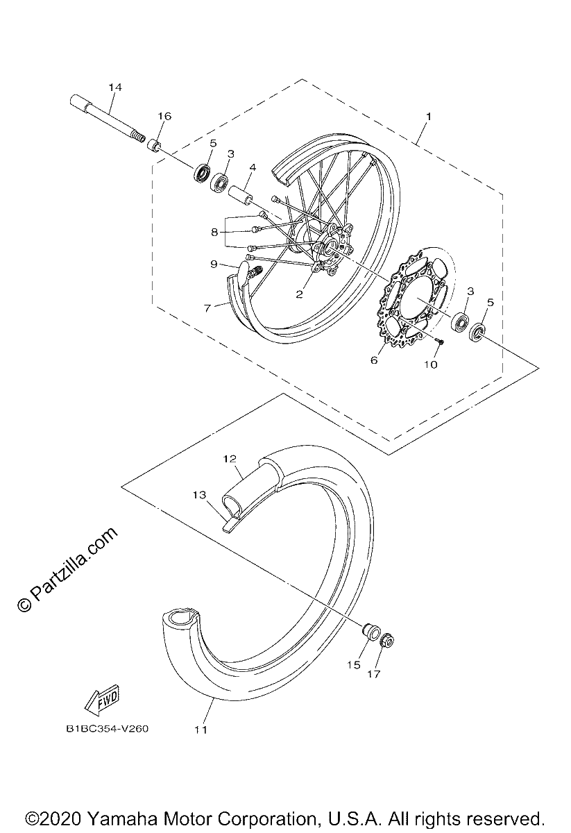 Diagrama de FRONT WHEEL
