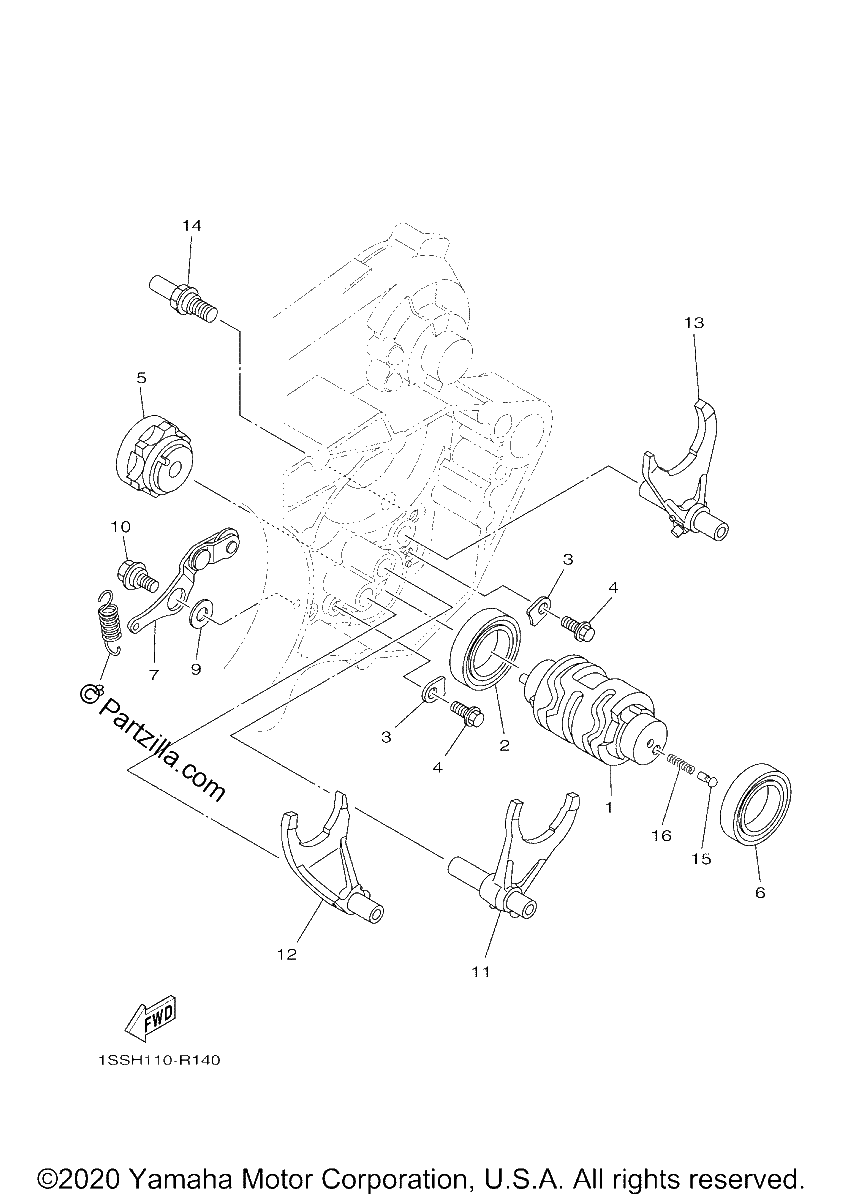 Diagrama de SHIFT CAM FORK