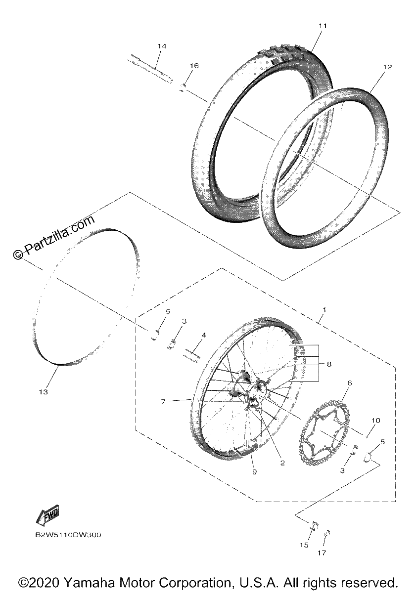 Diagrama de FRONT WHEEL