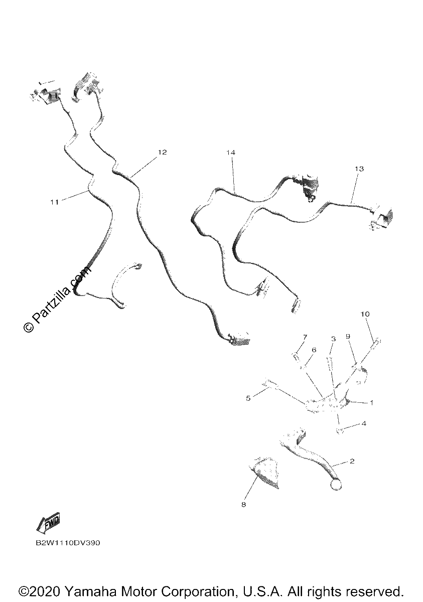 Diagrama de HANDLE SWITCH LEVER