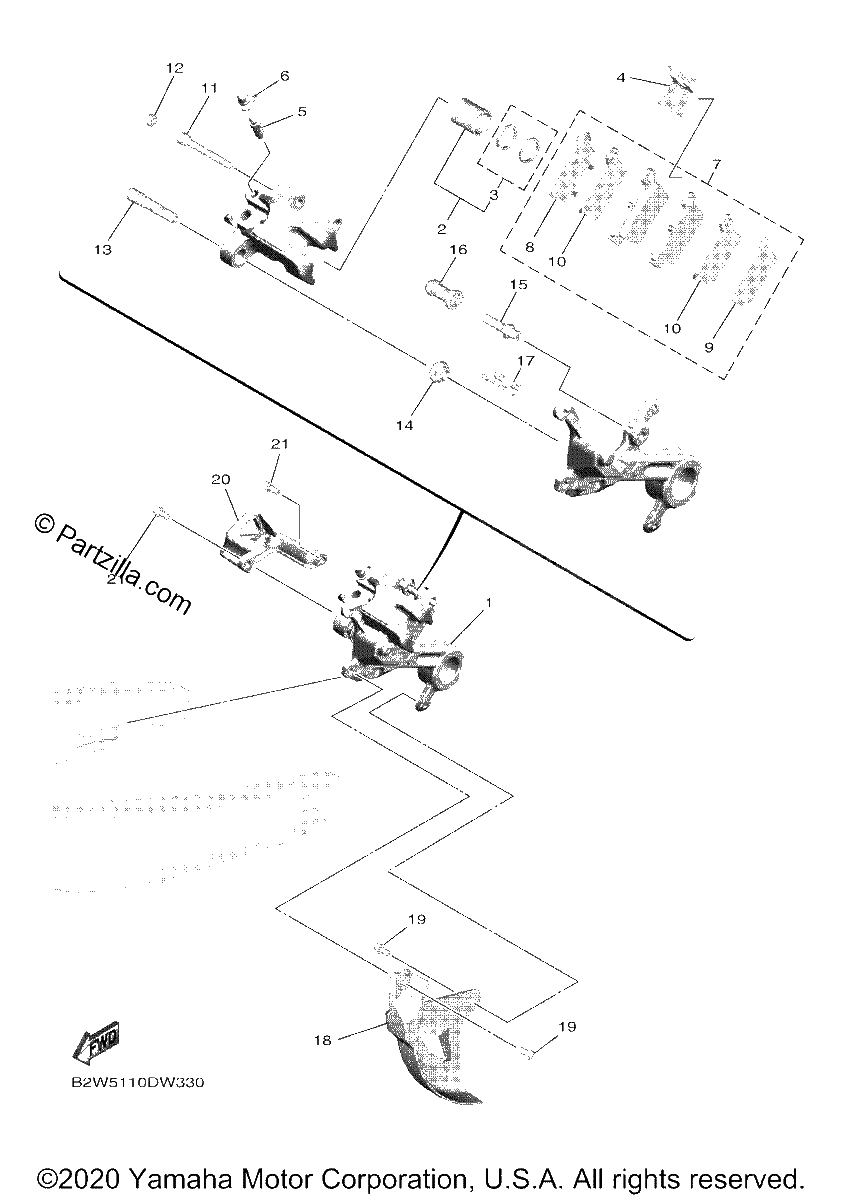 Diagrama de REAR BRAKE CALIPER