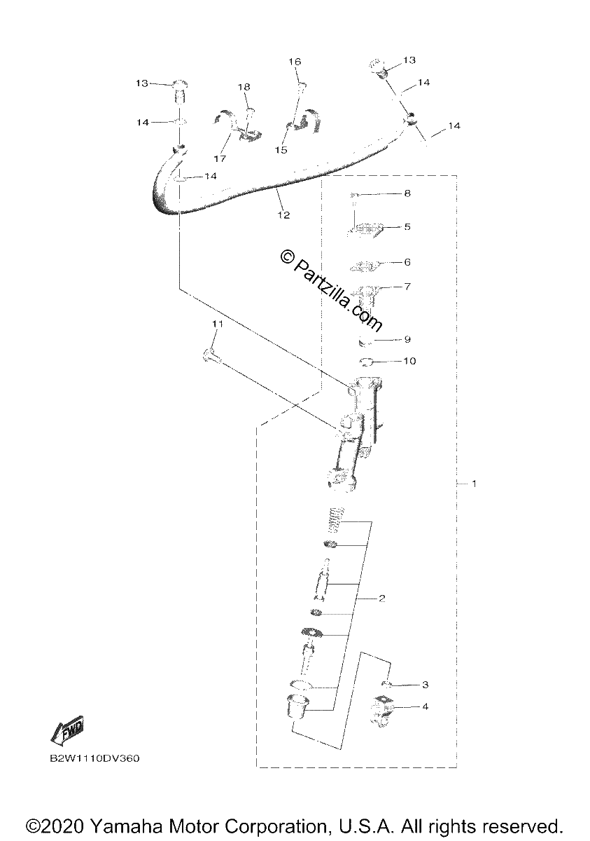 Diagrama de REAR MASTER CYLINDER