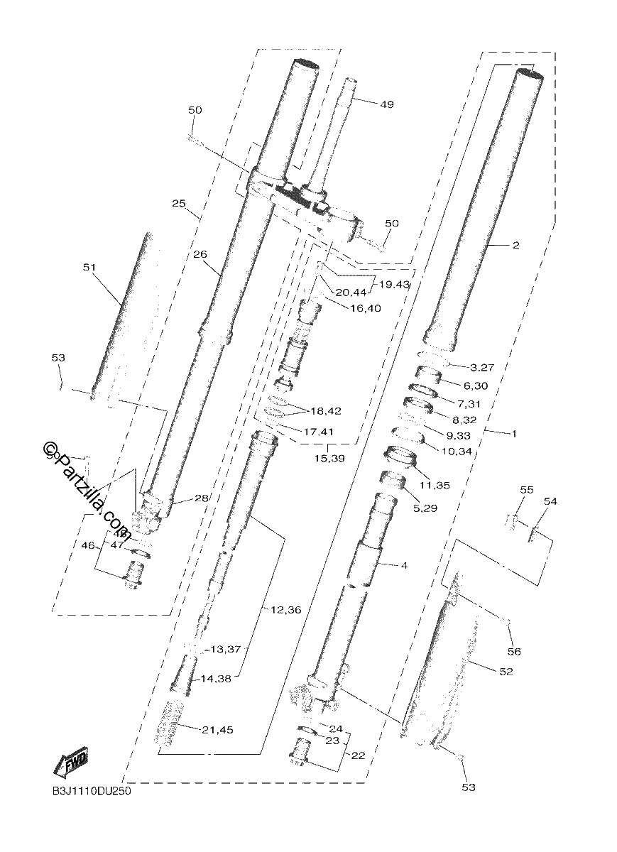 Diagrama de FRONT FORK
