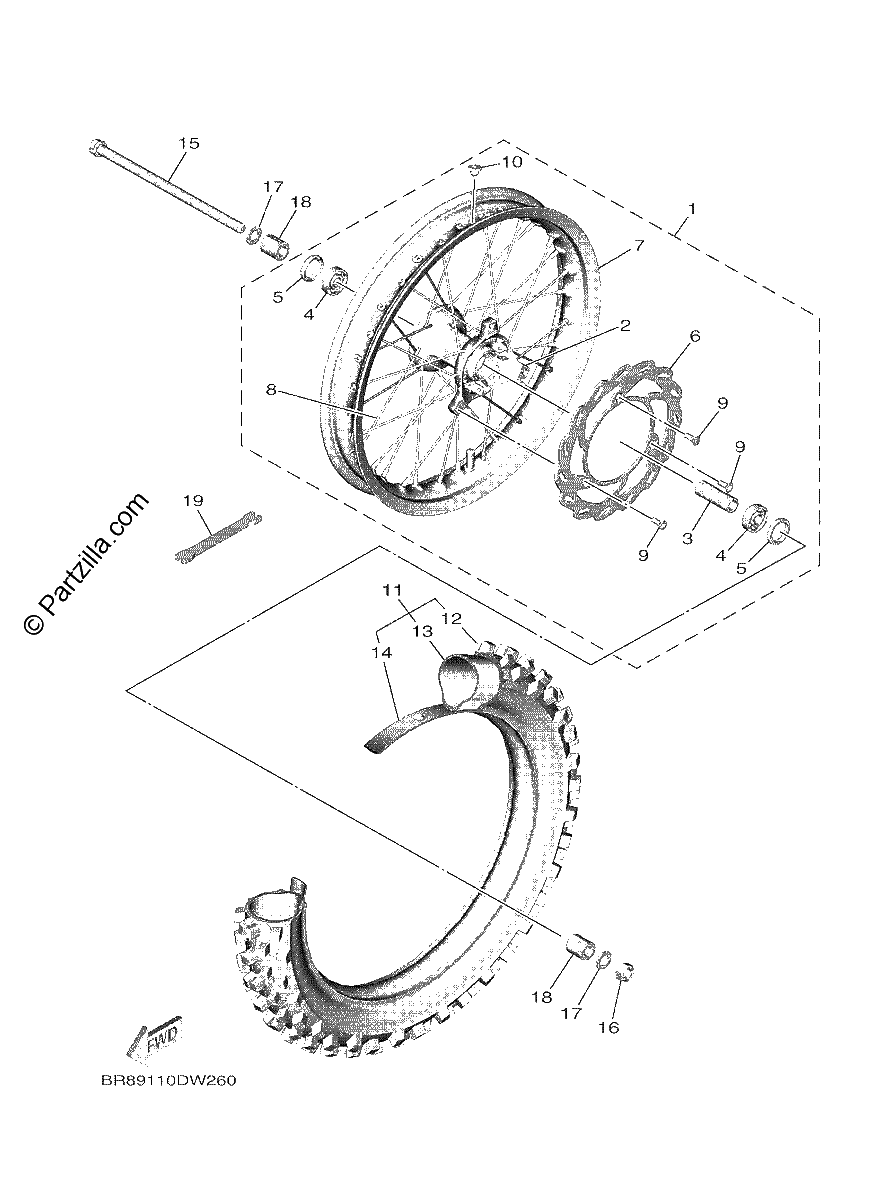 Diagrama de FRONT WHEEL