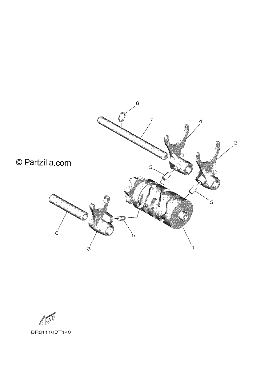 Diagrama de SHIFT CAM FORK