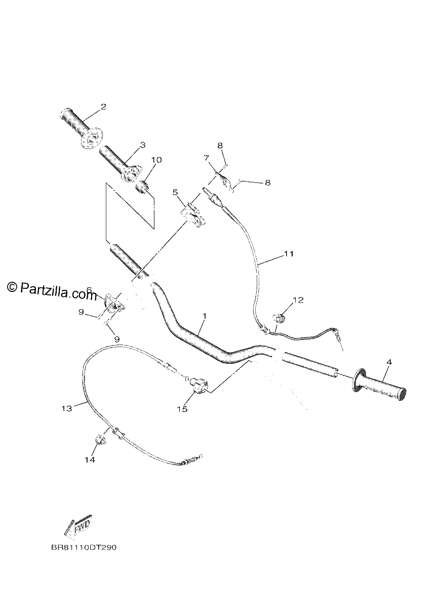 Diagrama de STEERING HANDLE CABLE