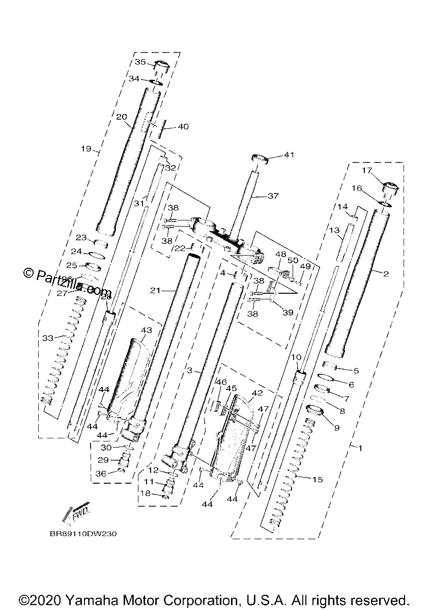 Diagrama de FRONT FORK