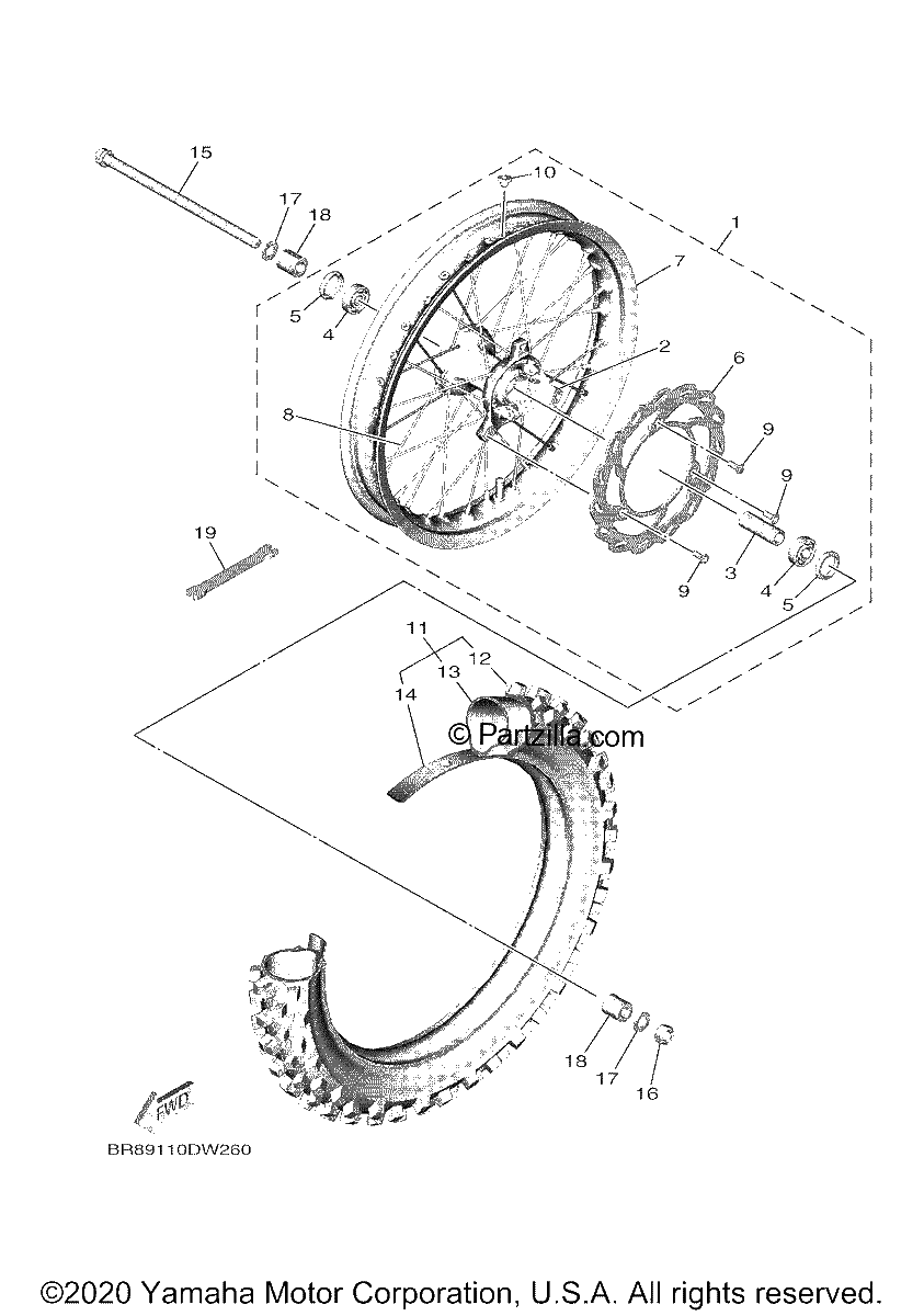 Diagrama de FRONT WHEEL