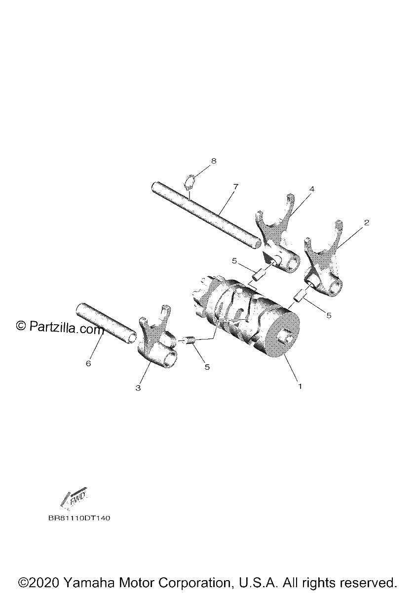 Diagrama de SHIFT CAM FORK