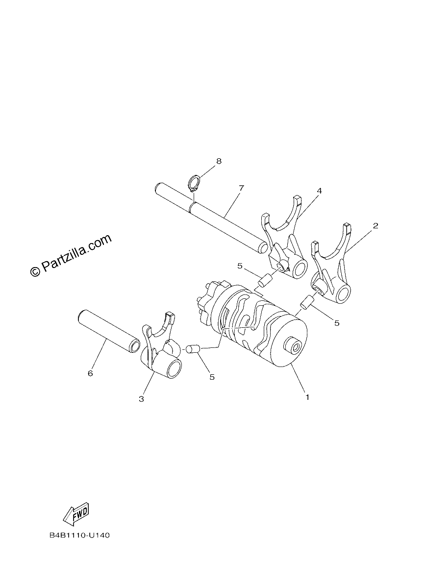 Diagrama de SHIFT CAM FORK