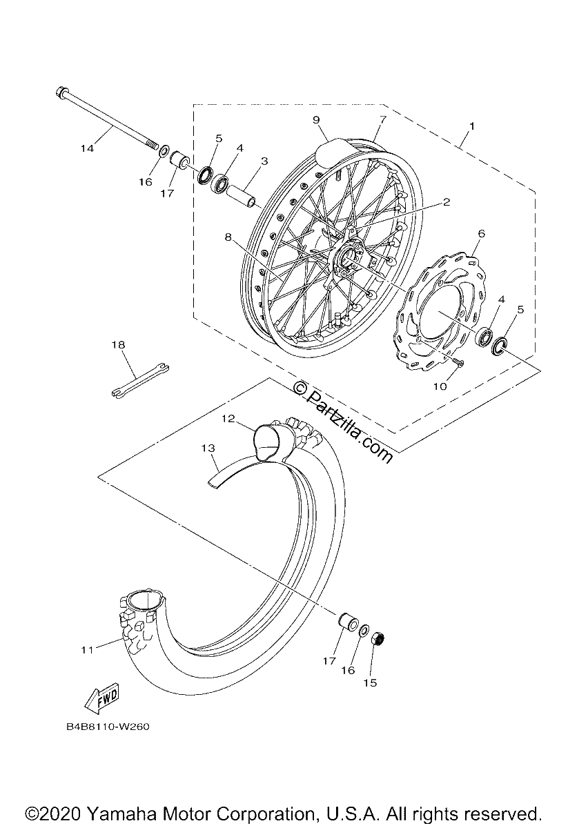 Diagrama de FRONT WHEEL