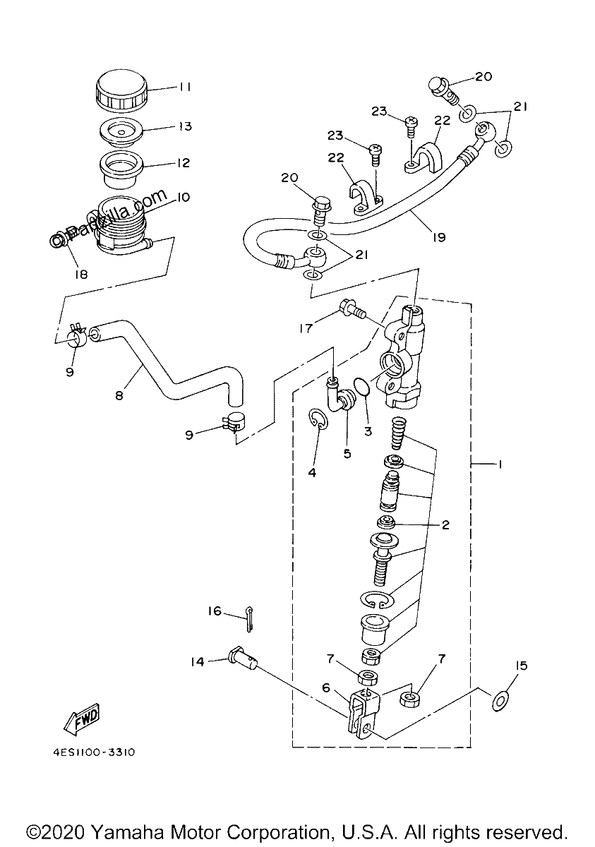 Diagrama de REAR MASTER CYLINDER