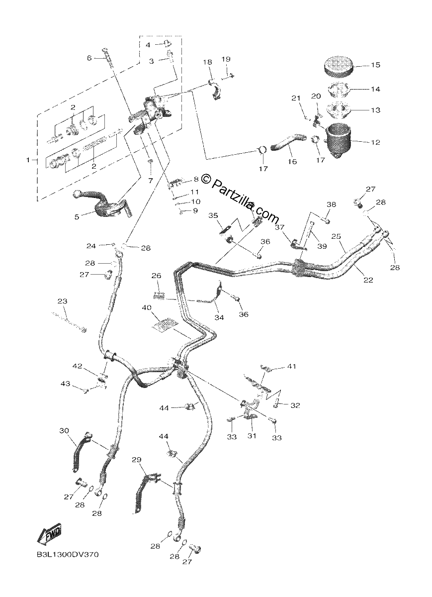 Diagrama de FRONT MASTER CYLINDER