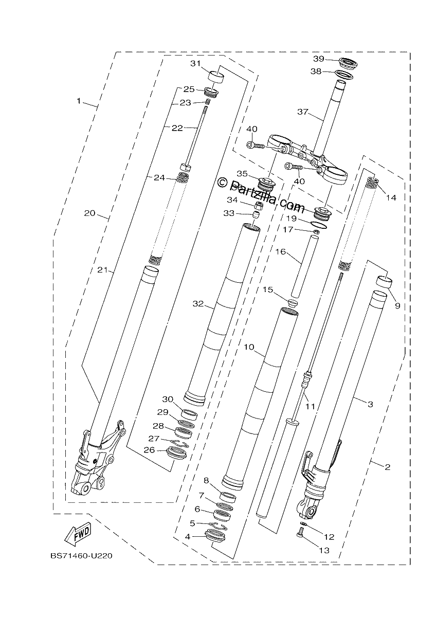 Diagrama de FRONT FORK