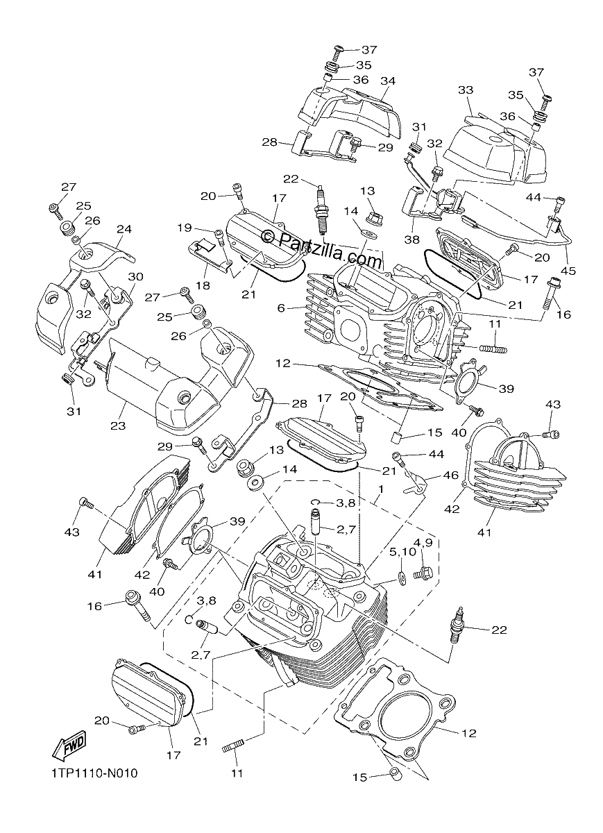 Diagrama de CYLINDER HEAD