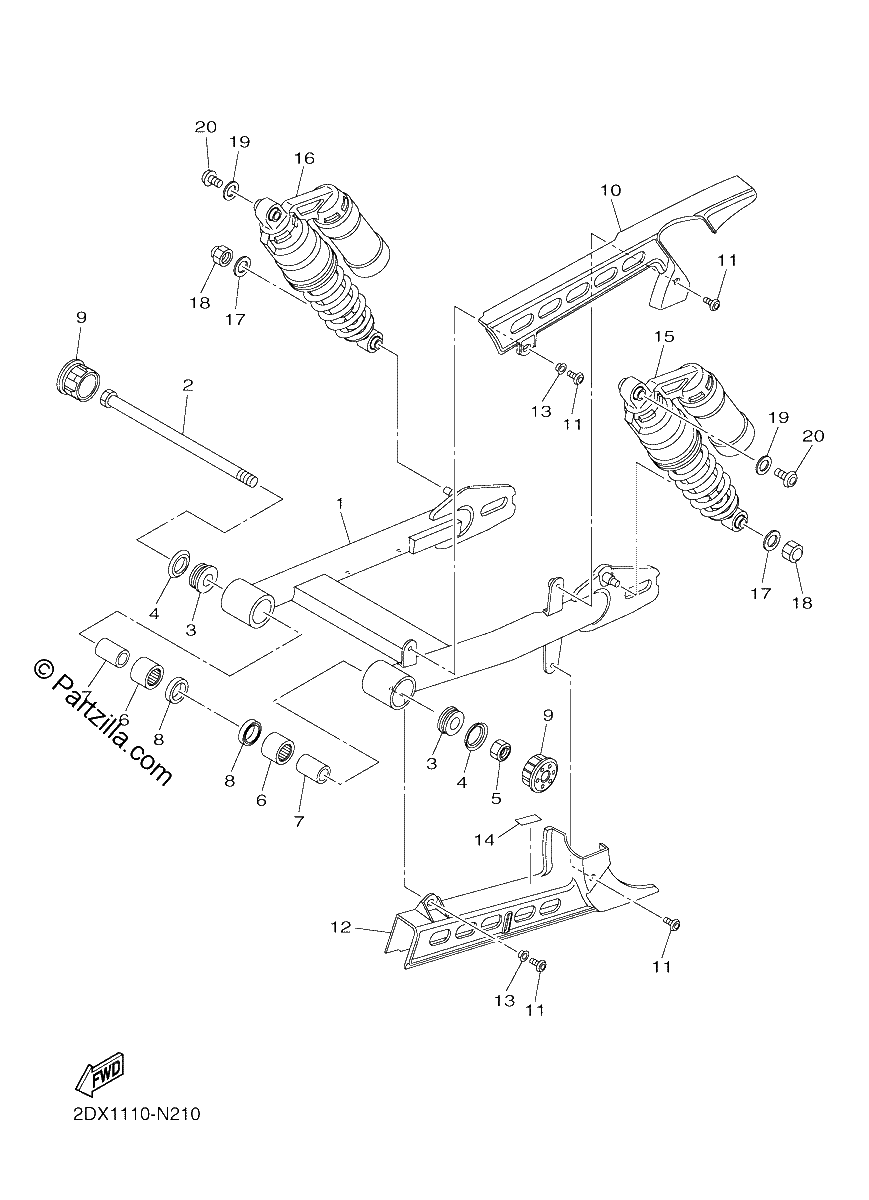Diagrama de REAR ARM SUSPENSION