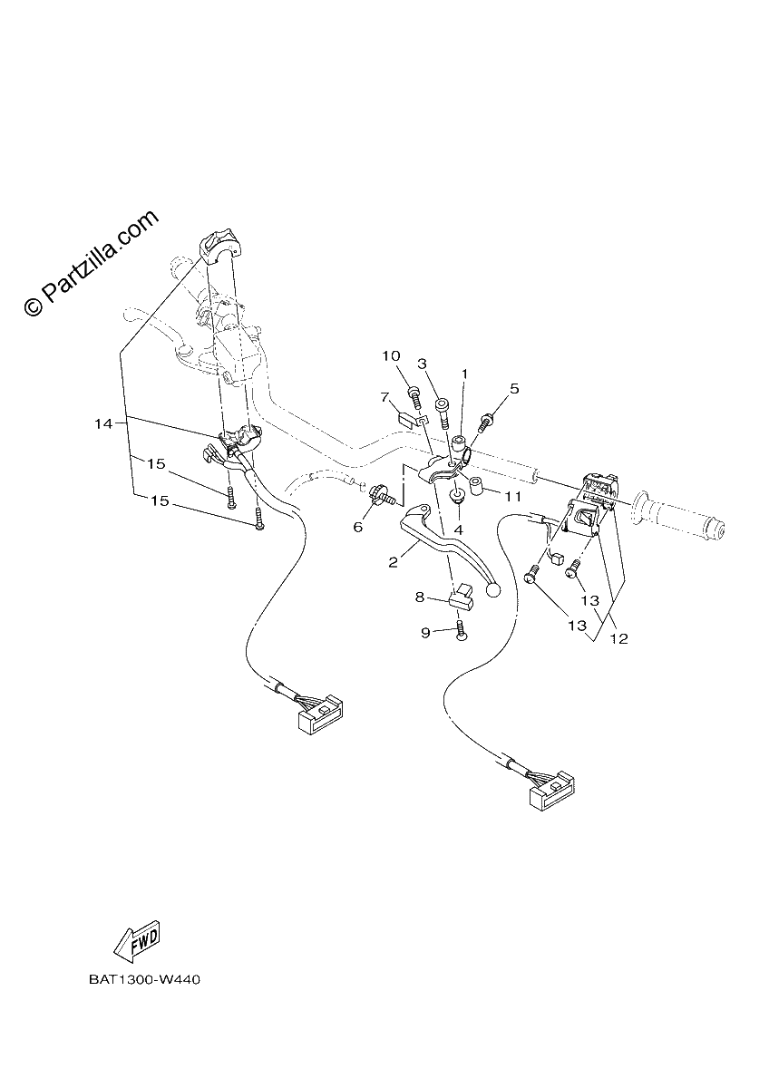 Diagrama de HANDLE SWITCH LEVER