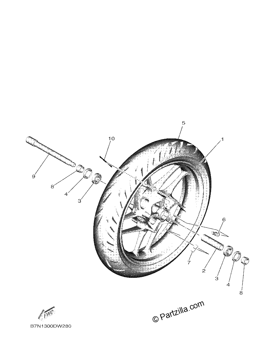 Diagrama de FRONT WHEEL