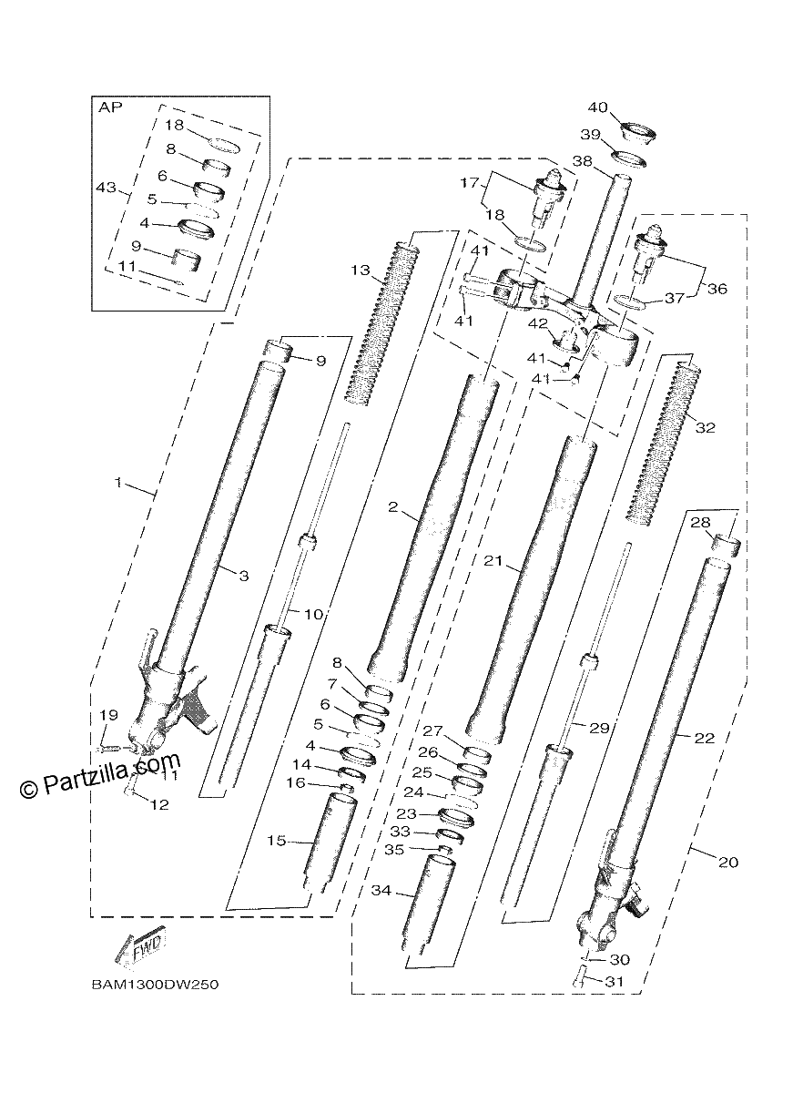 Diagrama de FRONT FORK