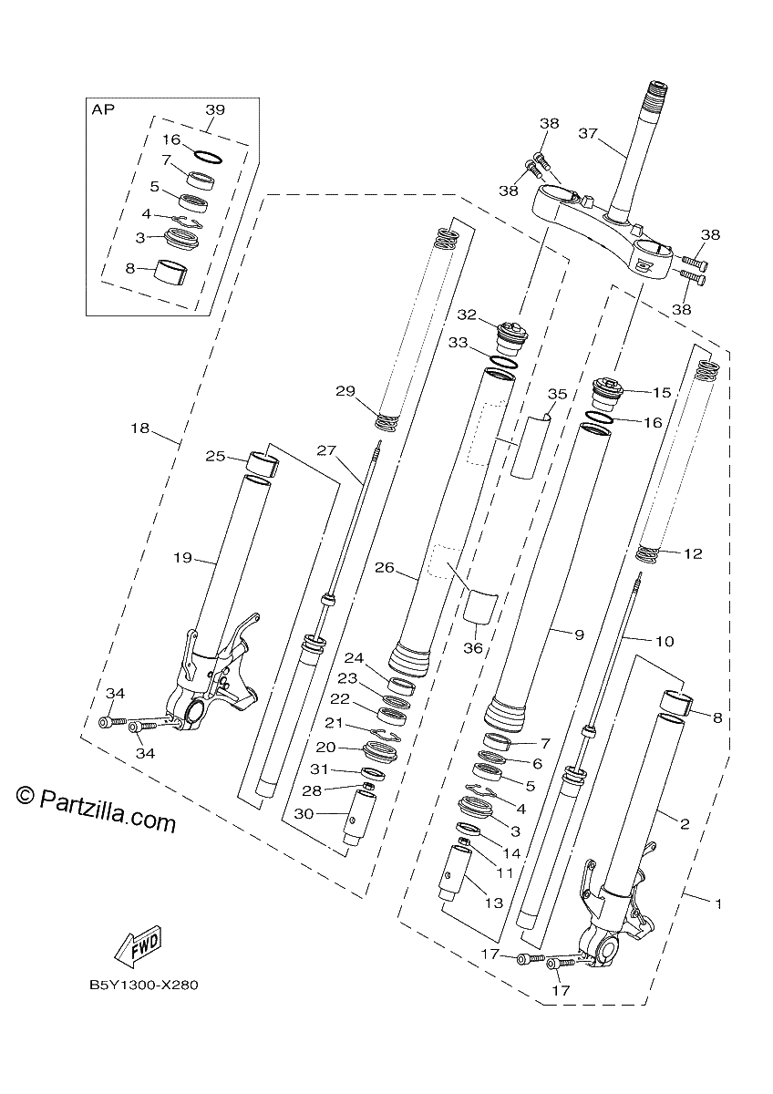 Diagrama de FRONT FORK