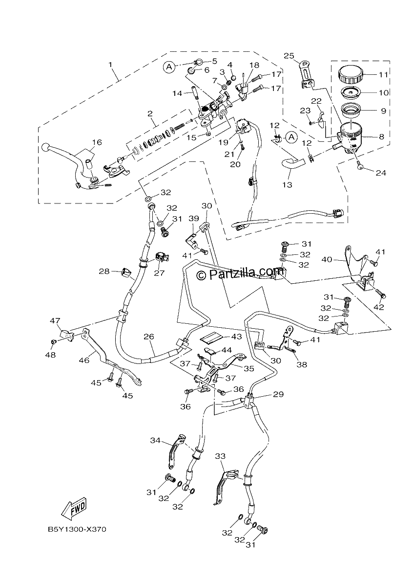 Diagrama de FRONT MASTER CYLINDER