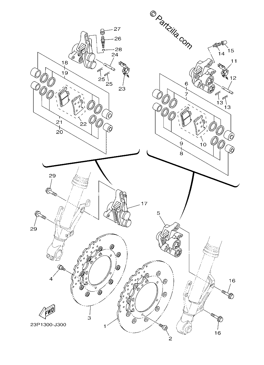 Diagrama de FRONT BRAKE CALIPER