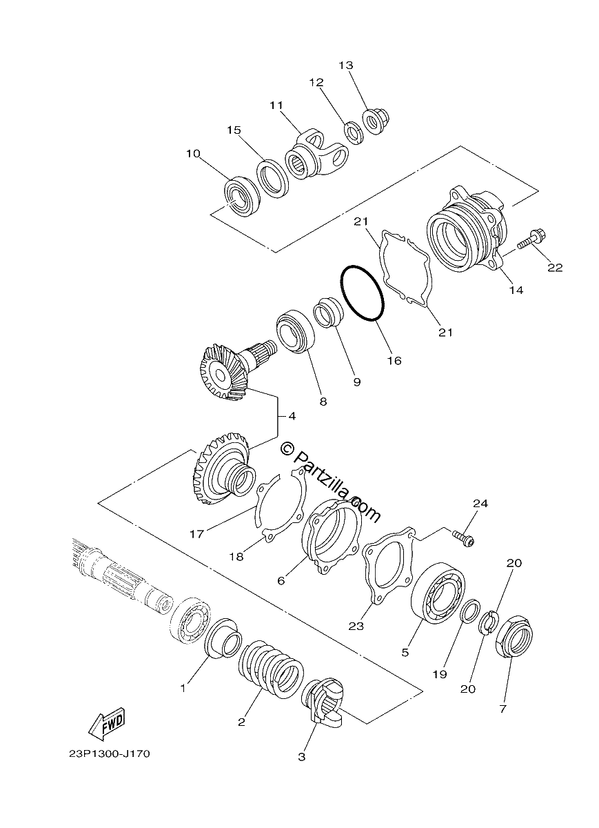Diagrama de MIDDLE DRIVE GEAR