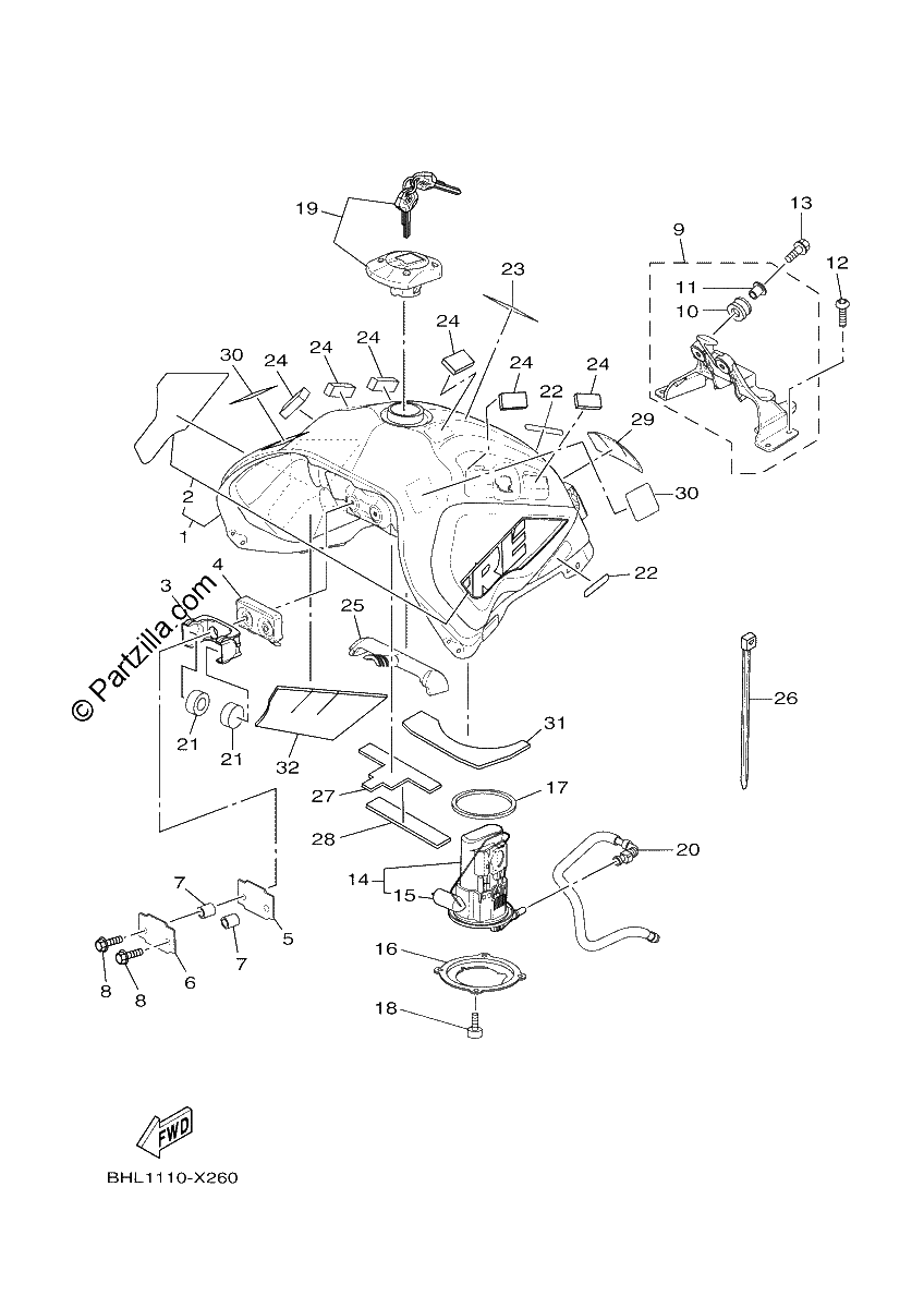 Diagrama de FUEL TANK