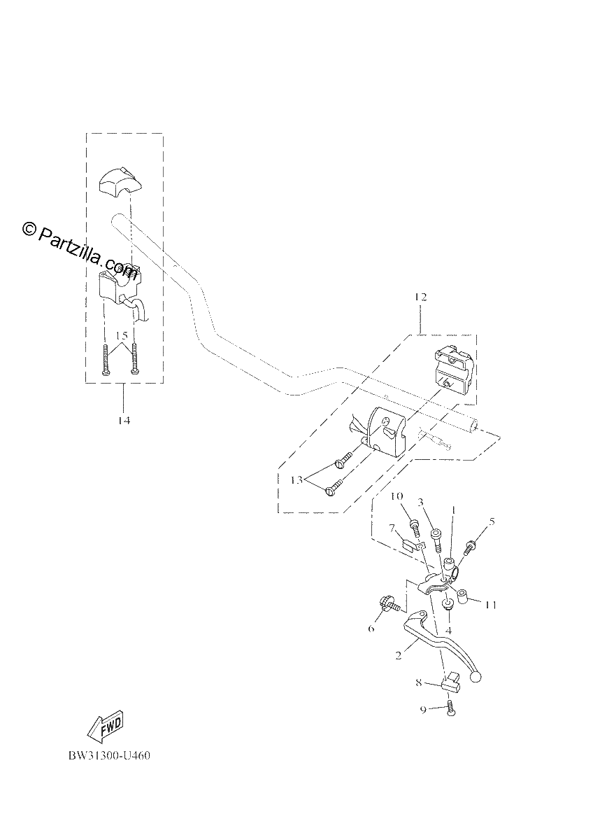 Diagrama de HANDLE SWITCH LEVER