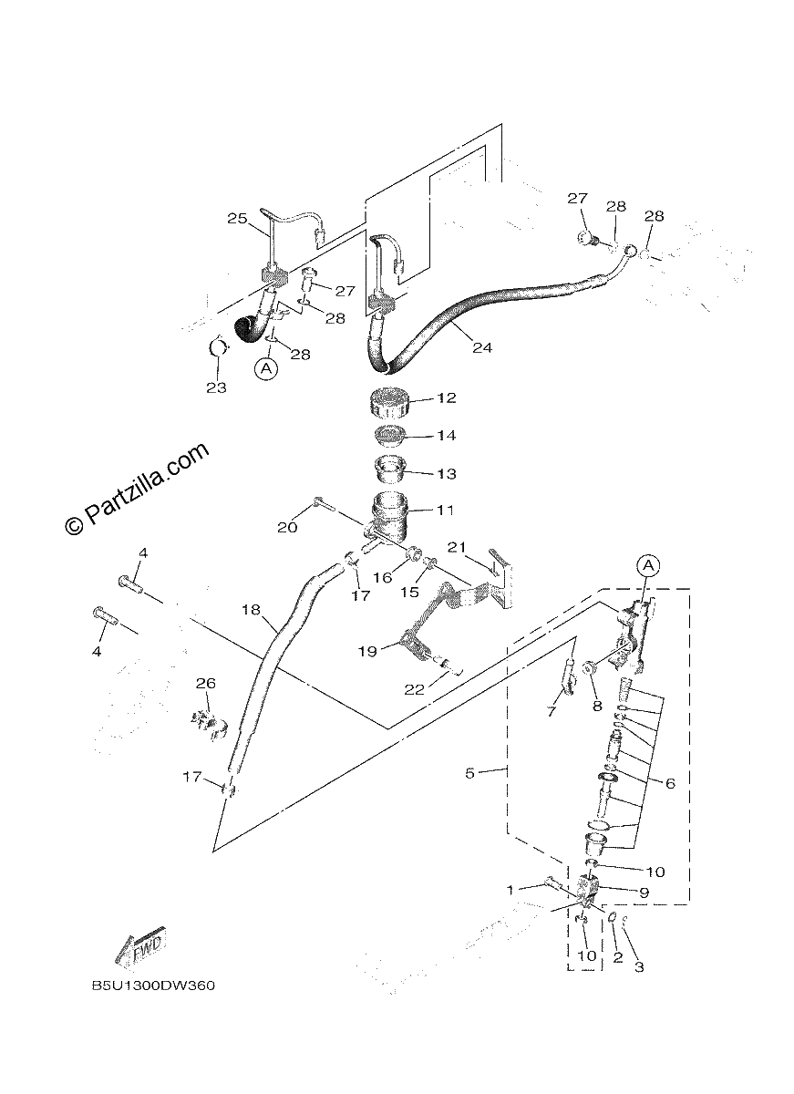 Diagrama de REAR MASTER CYLINDER