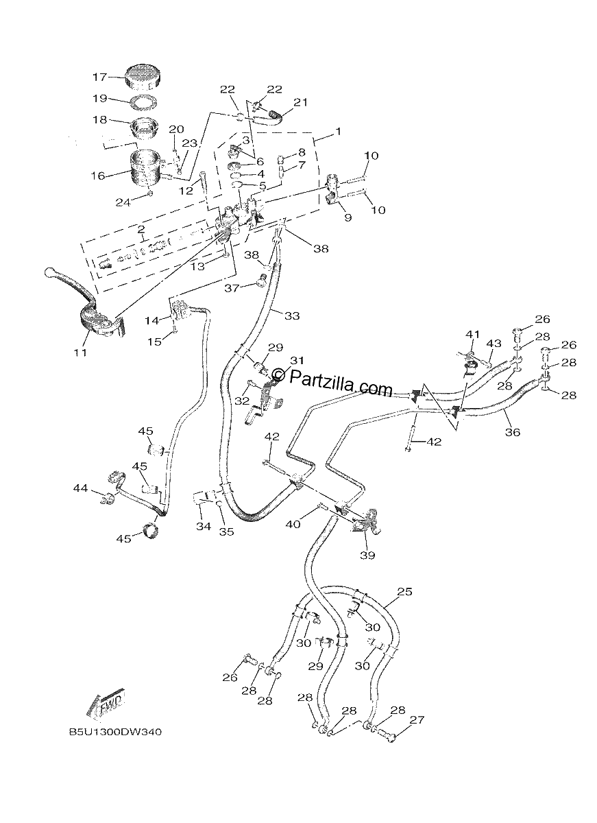 Diagrama de FRONT MASTER CYLINDER