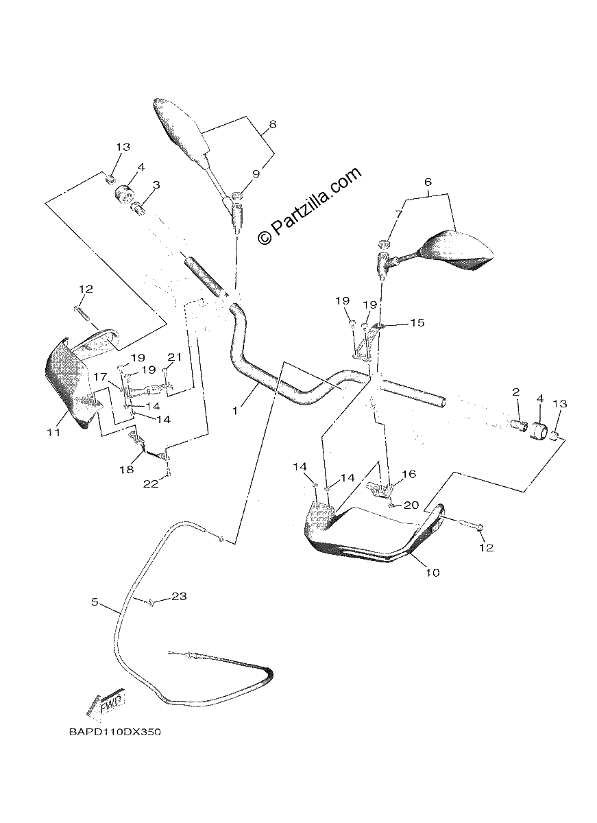 Diagrama de STEERING HANDLE CABLE