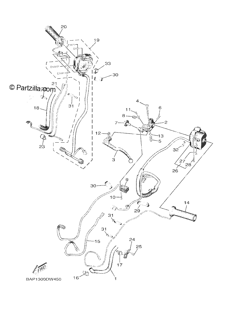Diagrama de HANDLE SWITCH LEVER