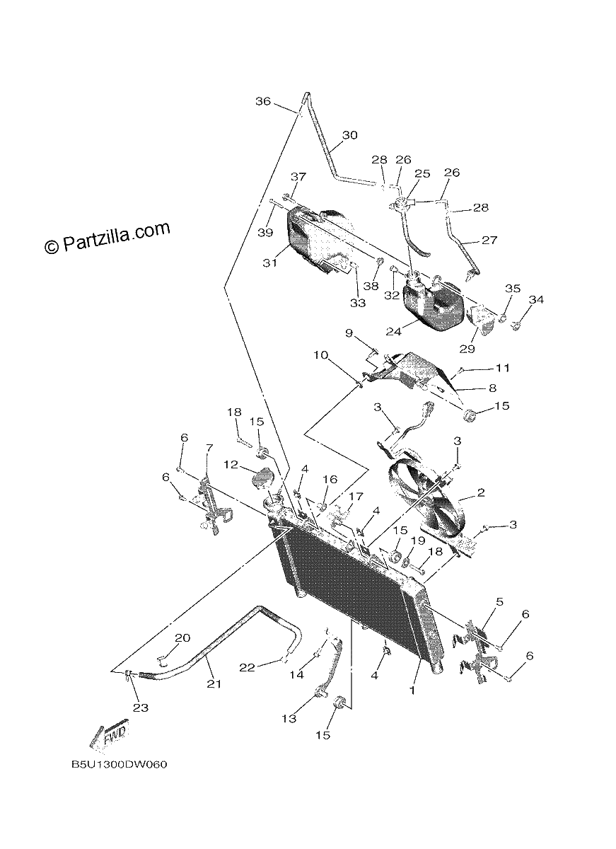 Diagrama de RADIATOR HOSE