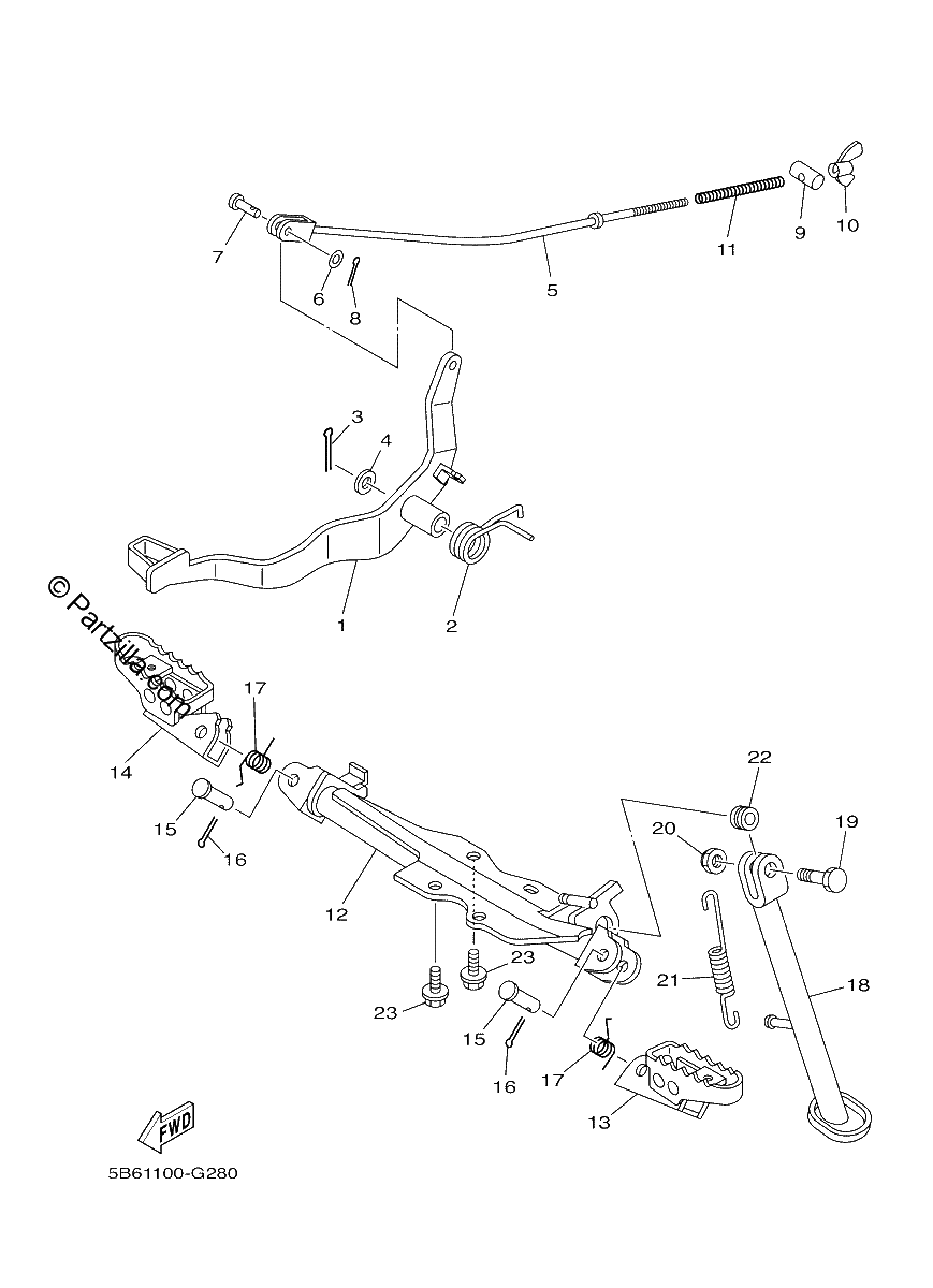 Diagrama de STAND FOOTREST
