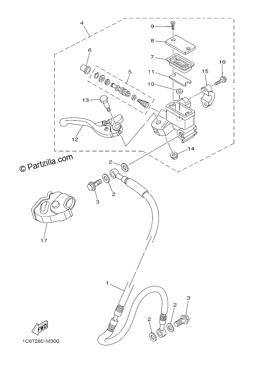 Diagrama de FRONT MASTER CYLINDER