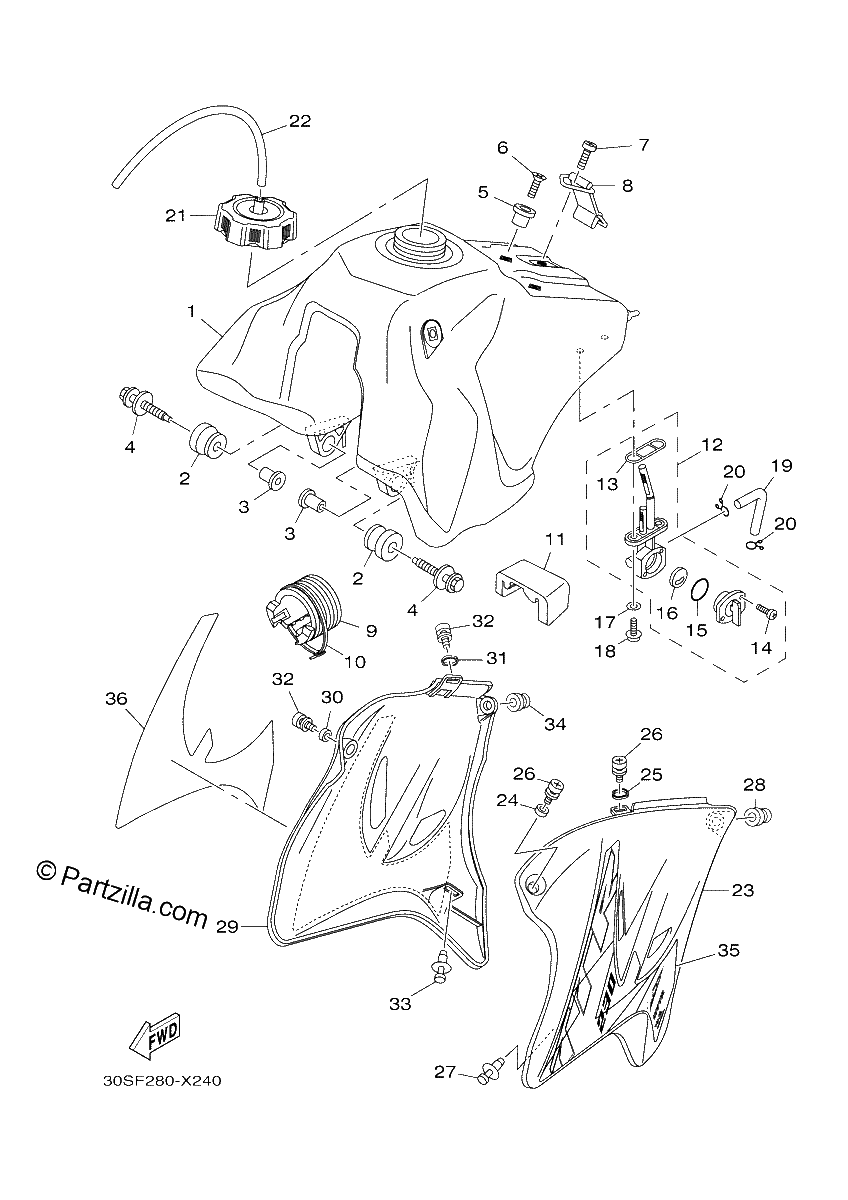 Diagrama de FUEL TANK