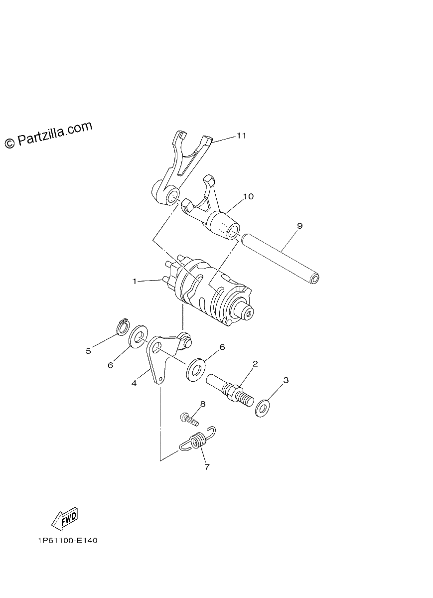 Diagrama de SHIFT CAM FORK