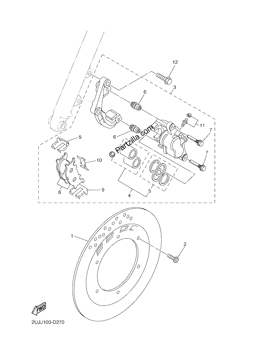 Diagrama de FRONT BRAKE CALIPER