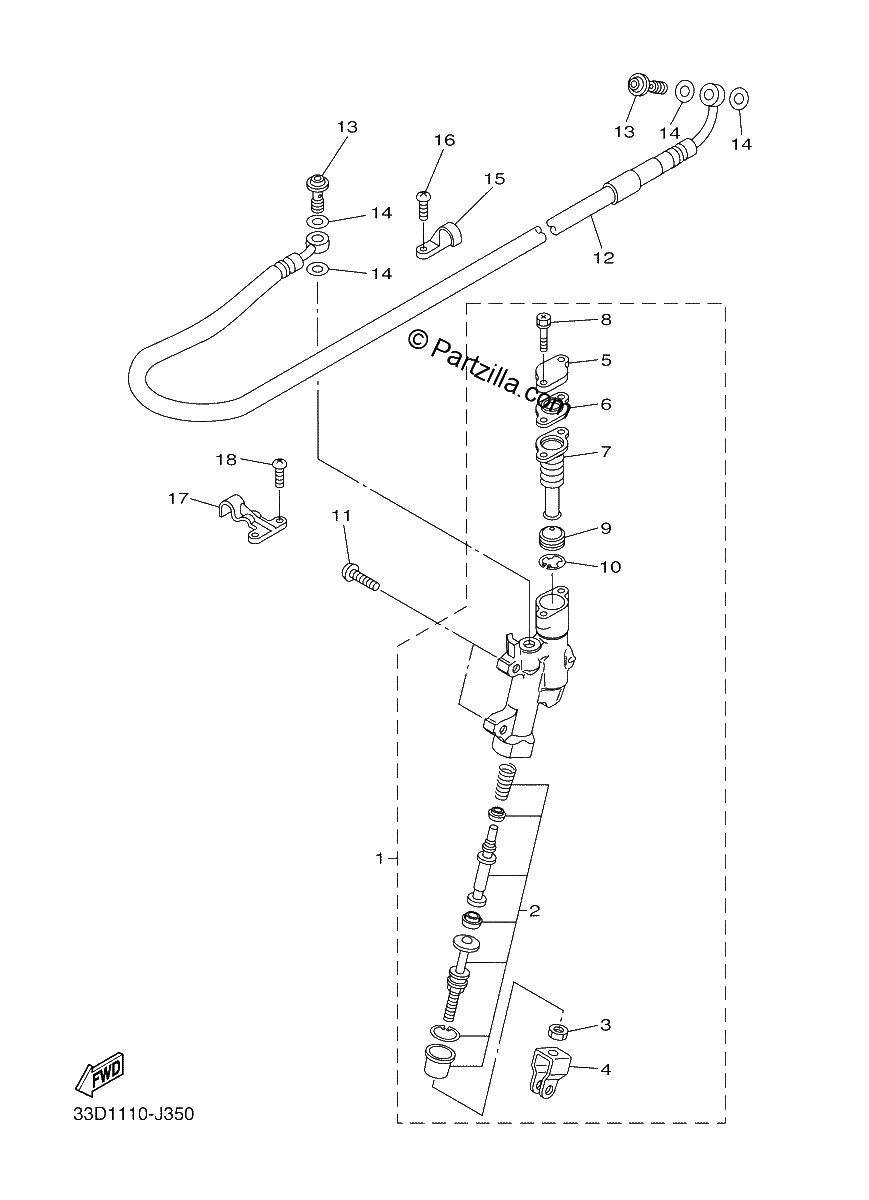 Diagrama de REAR MASTER CYLINDER