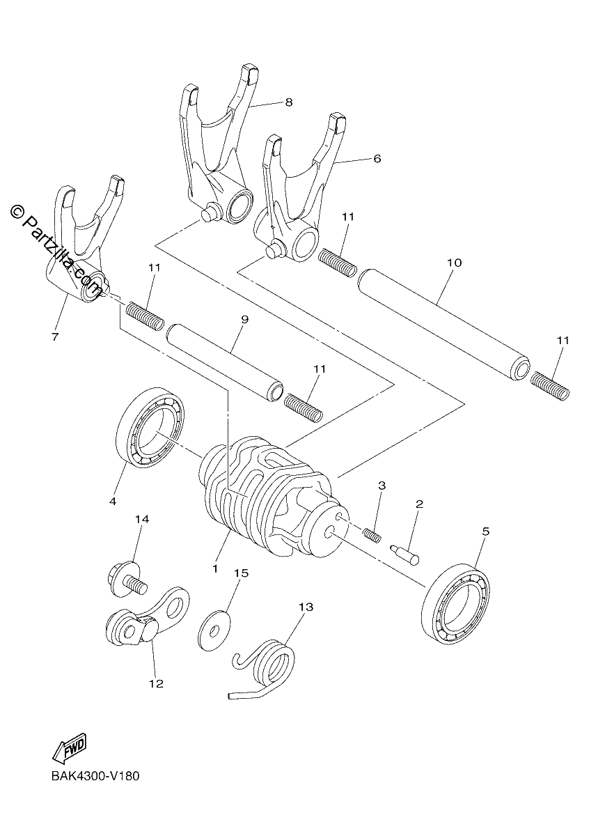 Diagrama de SHIFT CAM FORK