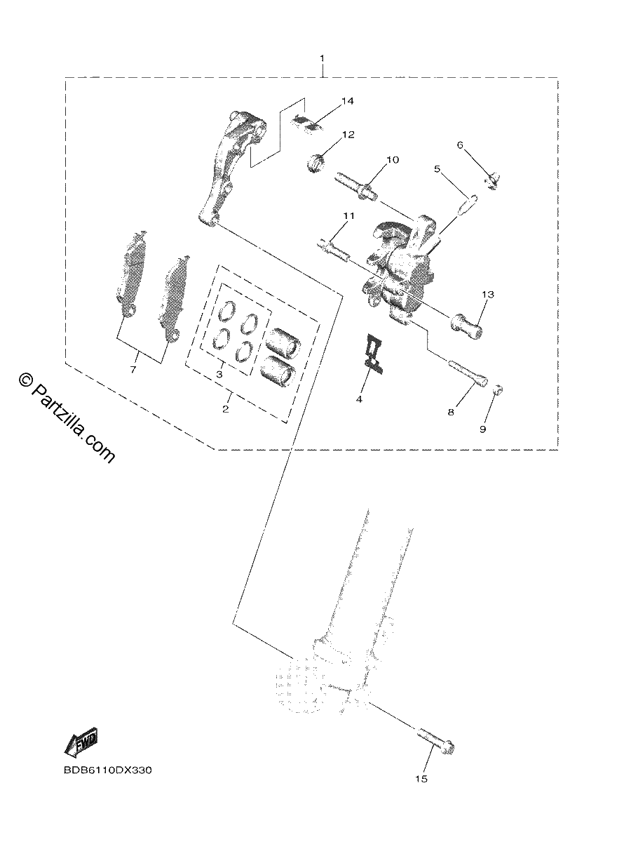 Diagrama de FRONT BRAKE CALIPER