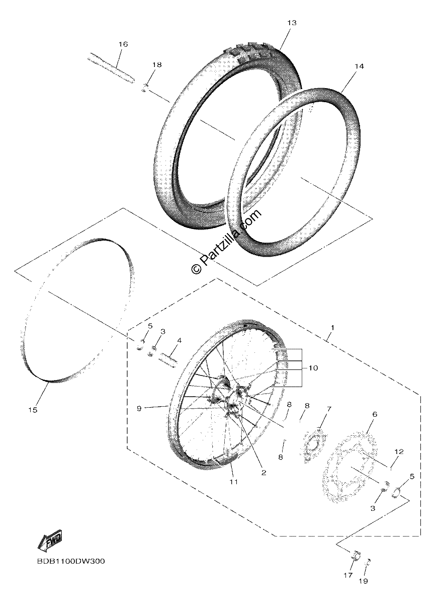 Diagrama de FRONT WHEEL