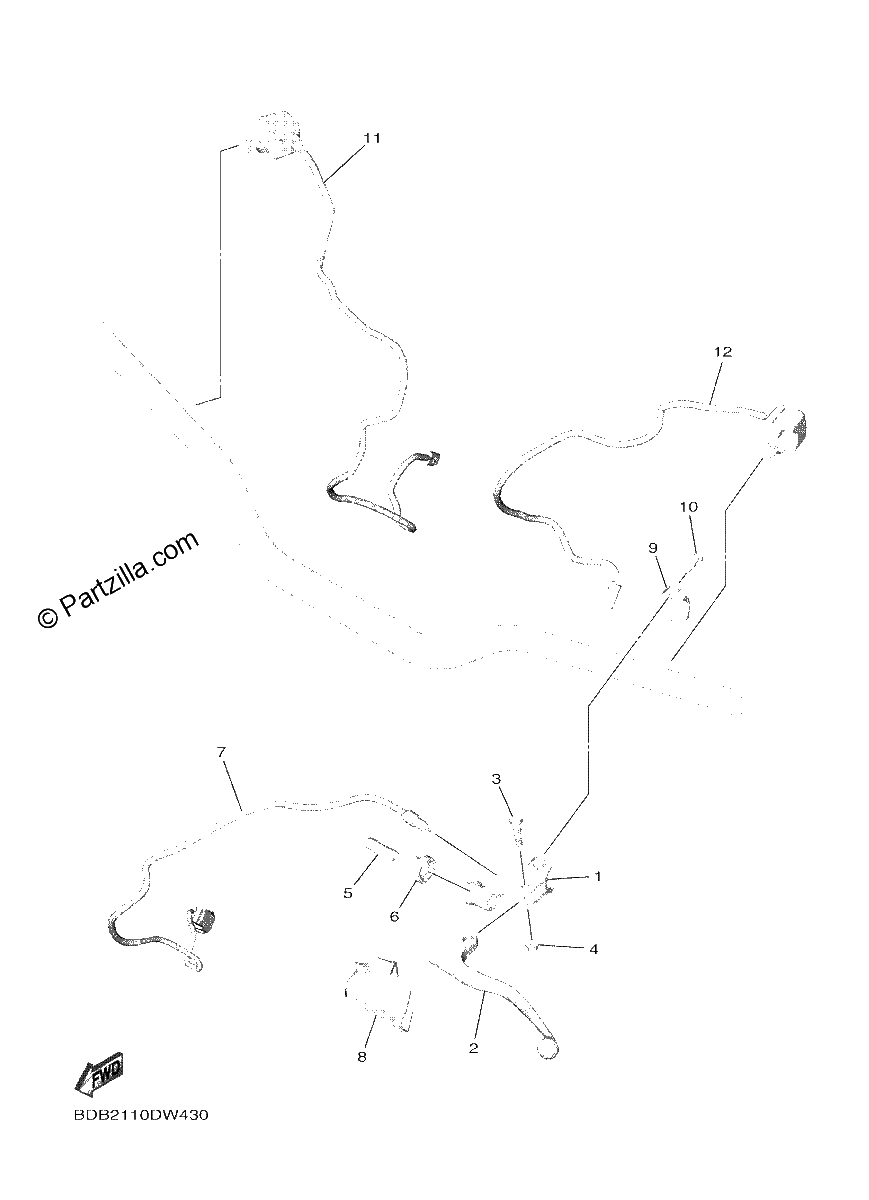 Diagrama de HANDLE SWITCH LEVER