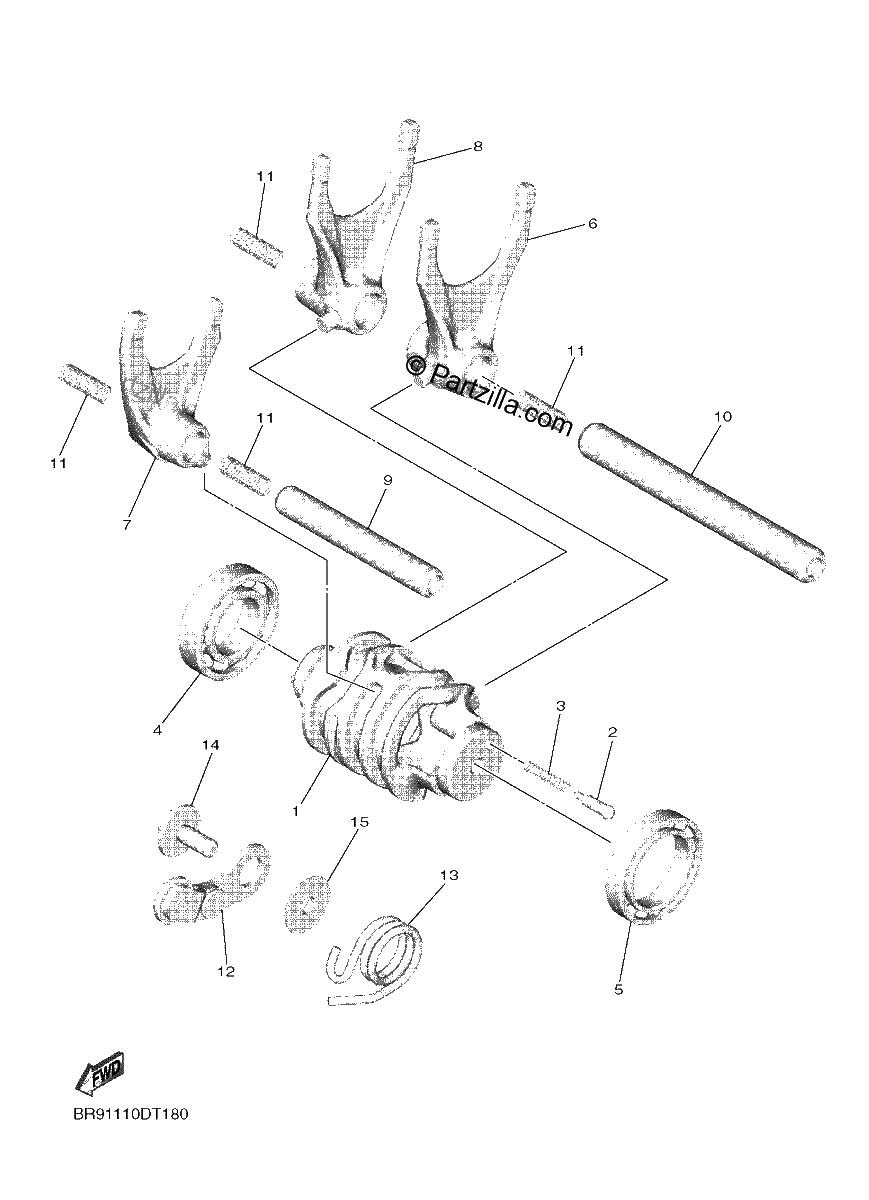 Diagrama de SHIFT CAM FORK