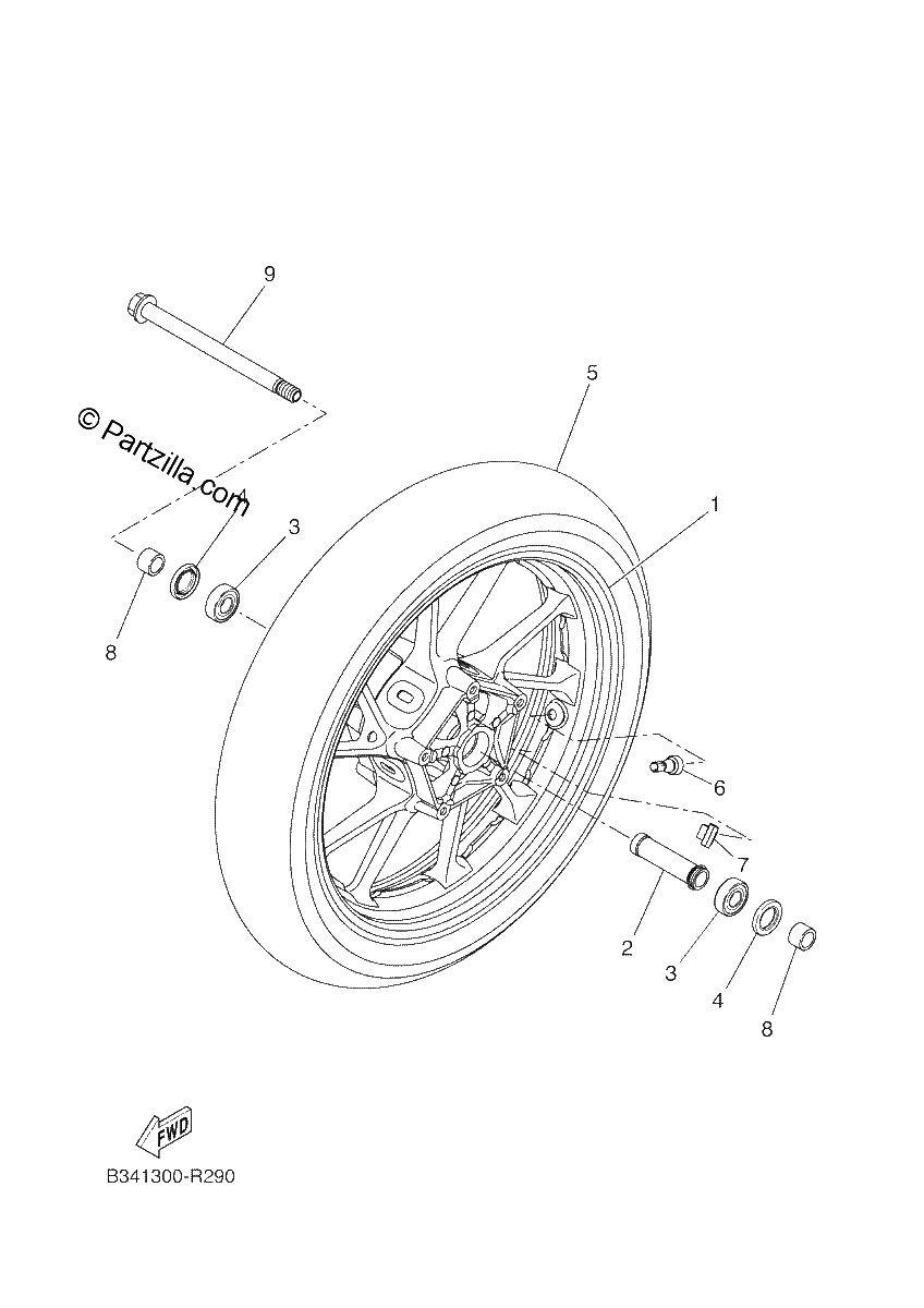 Diagrama de FRONT WHEEL