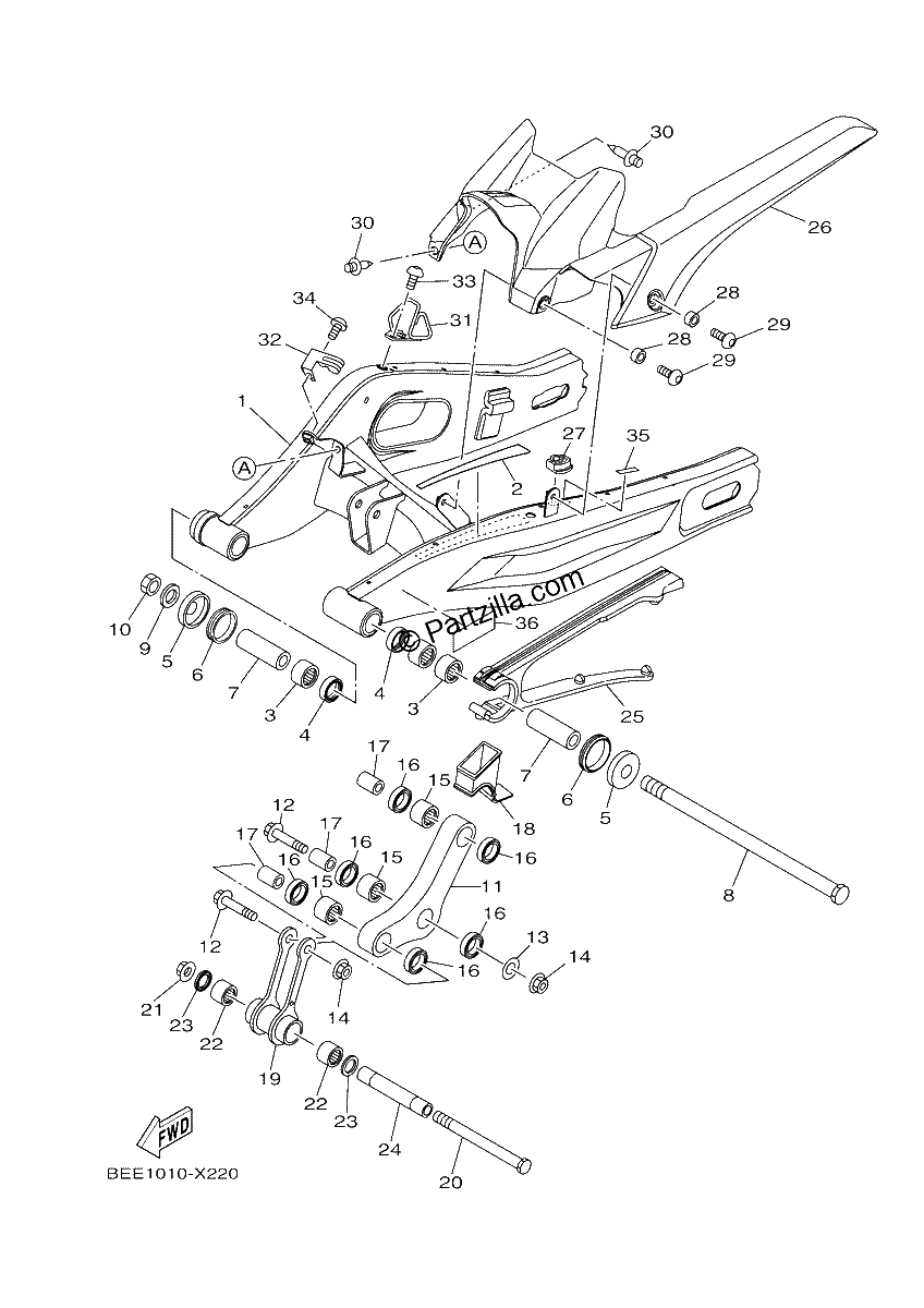 Diagrama de REAR ARM