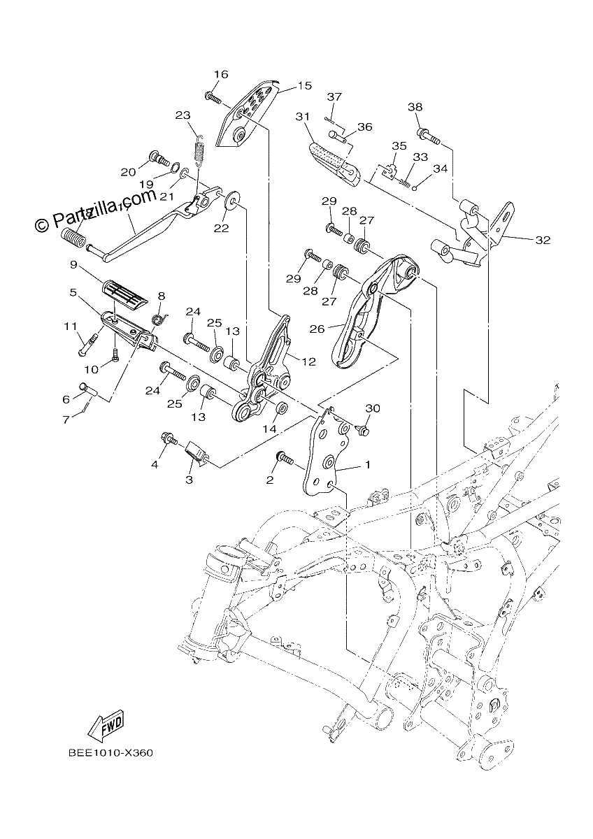 Diagrama de STAND FOOTREST 2