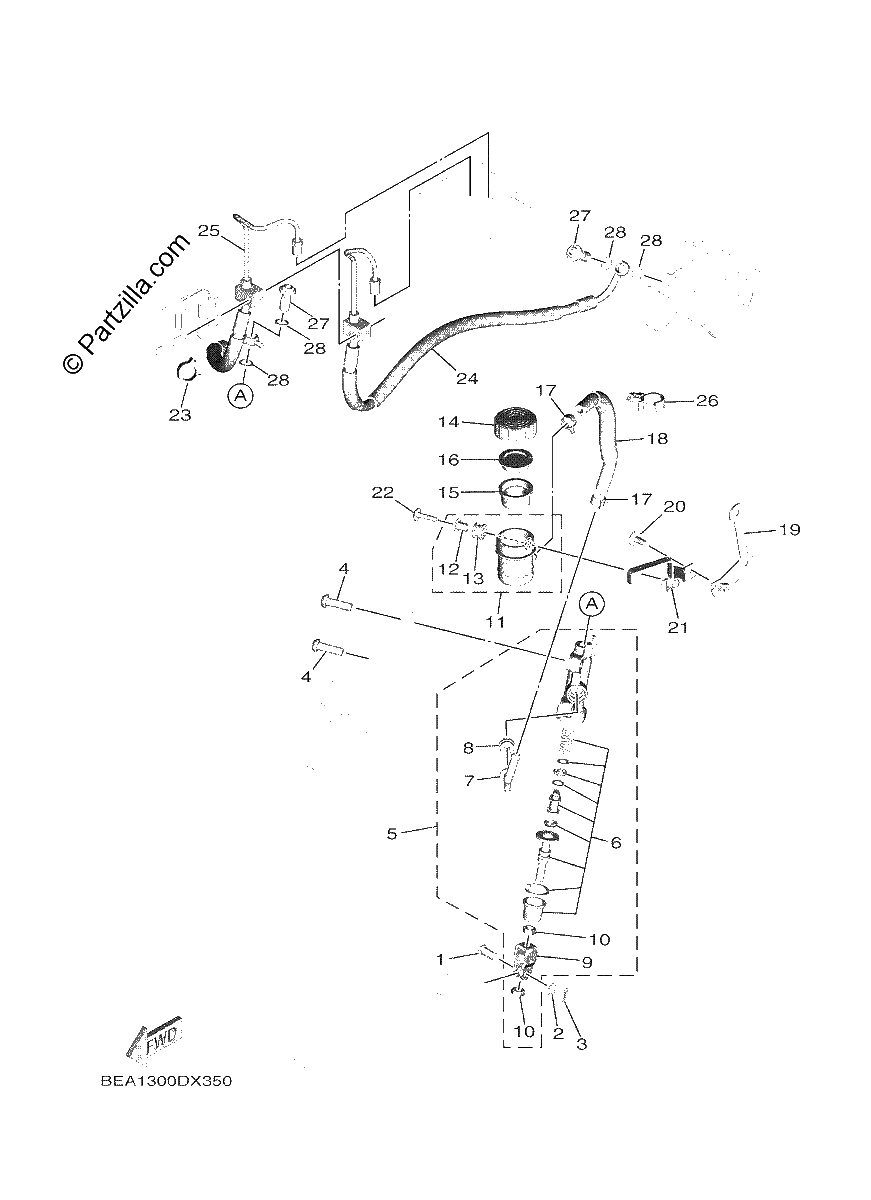 Diagrama de REAR MASTER CYLINDER